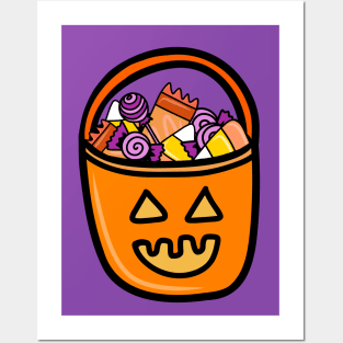 Cartoon Jack O Lantern Candy Bucket, made by EndlessEmporium Posters and Art